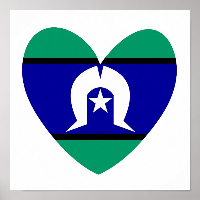 Torres Strait Islanders Herz Poster (Vorne)
