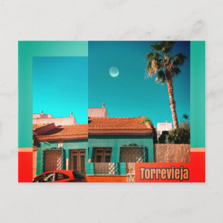 Torrevieja, Alicante in Orange und Turqoise Postkarte