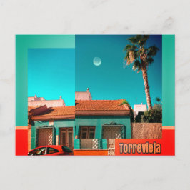 Torrevieja, Alicante in Orange und Turqoise Postkarte