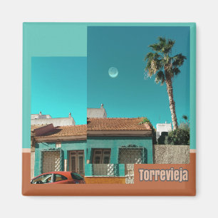 Torrevieja in der Orange und im Türkis Magnet