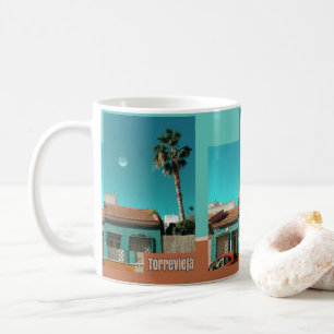 Torrevieja in Orange und Turqoise Tasse