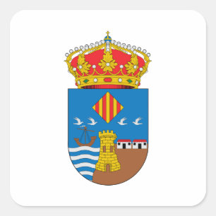 Torrevieja (Spanien) Wappen Quadratischer Aufkleber