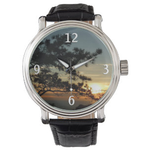 Torrey Pine Sunset I California Landschaft Armbanduhr