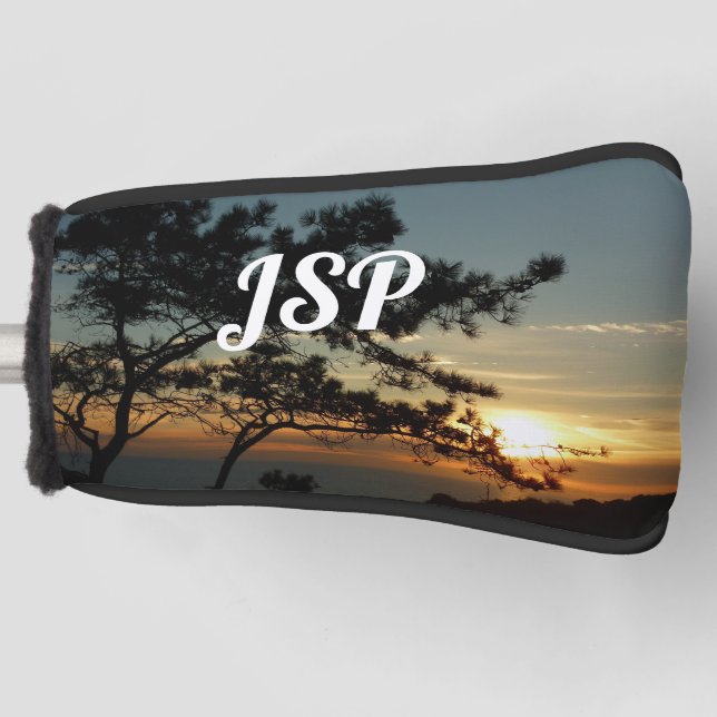 Torrey Pine Sunset I California Landschaft Golf Headcover (Vorderseite)