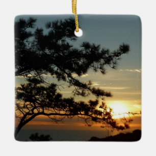 Torrey Pine Sunset I California Landschaft Keramikornament