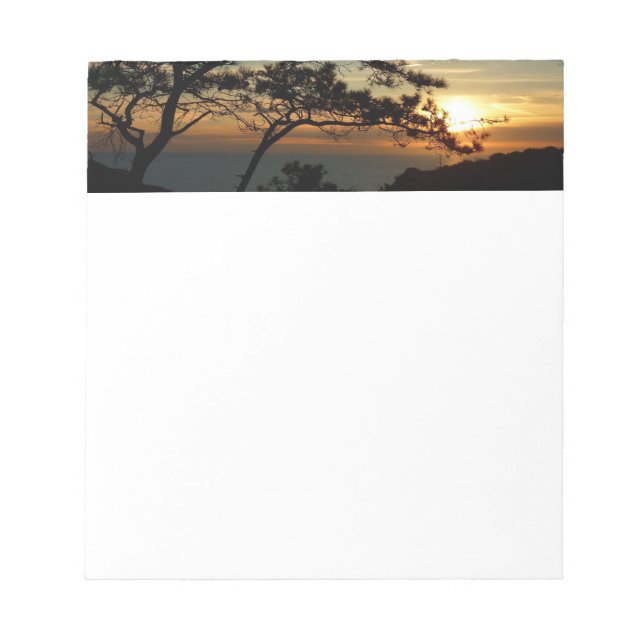 Torrey Pine Sunset I California Landschaft Notizblock (Vorderseite)