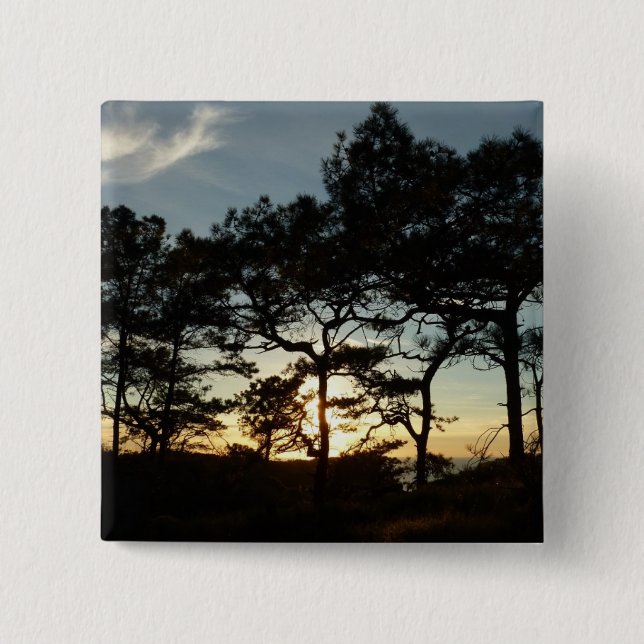 Torrey Pine Sunset II Kalifornien Landschaft Button (Vorderseite)