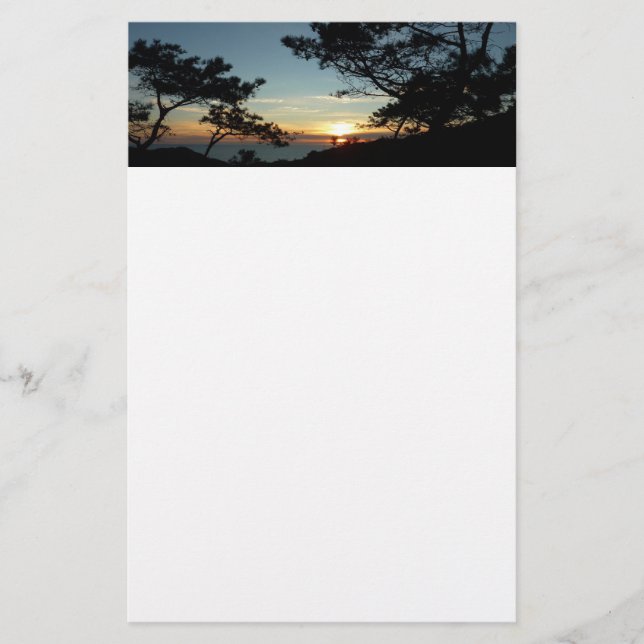 Torrey Pine Sunset III California Landschaft Briefpapier (Vorderseite)