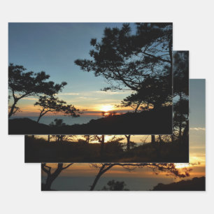 Torrey Pine Sunset III California Landschaft Geschenkpapier Set