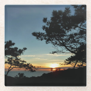 Torrey Pine Sunset III California Landschaft Glasuntersetzer