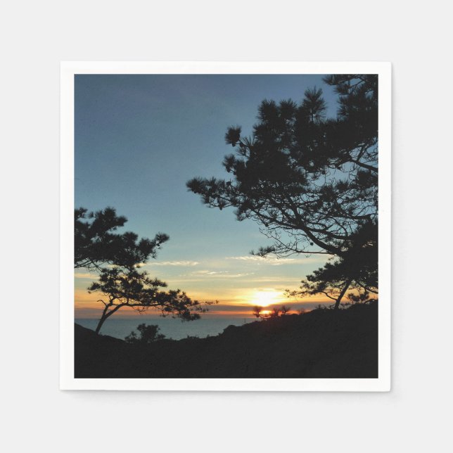 Torrey Pine Sunset III California Landschaft Serviette (Vorderseite)