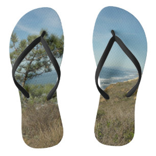 Torrey Pine und California Coastline Landschaft Flip Flops