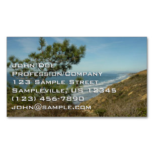 Torrey Pine und California Coastline Landschaft Magnetische Visitenkarte