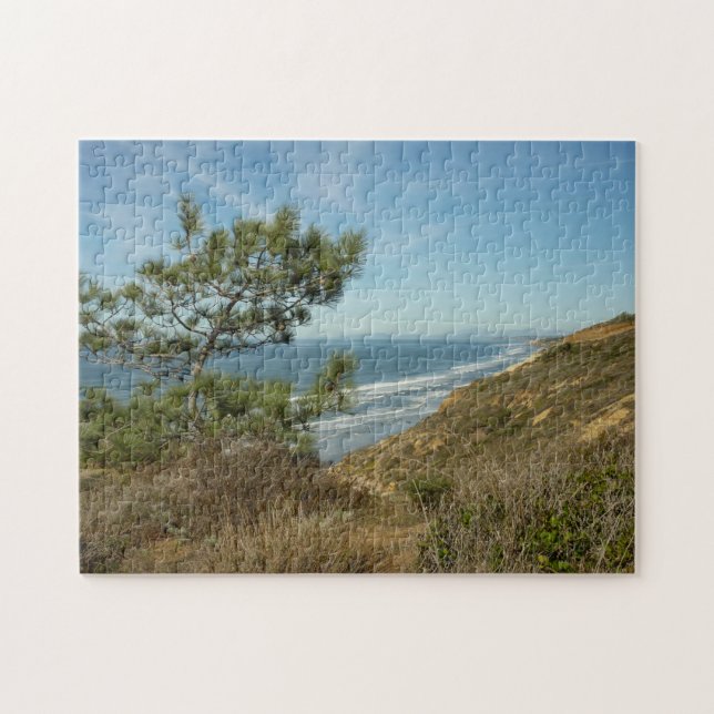 Torrey Pine und California Coastline Landschaft Puzzle (Horizontal)
