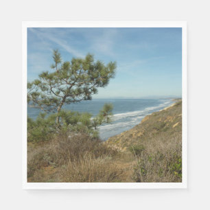 Torrey Pine und California Coastline Landschaft Serviette