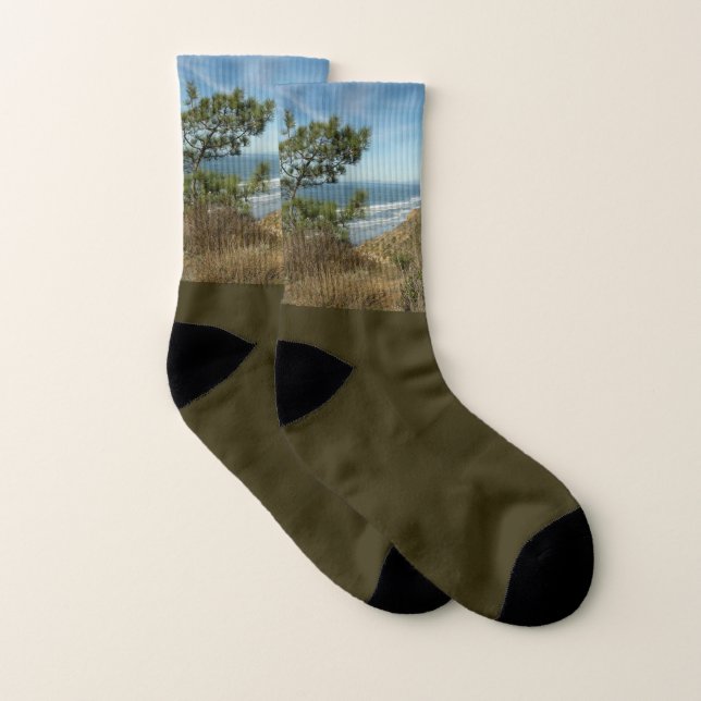 Torrey Pine und California Coastline Landschaft Socken (Paar)