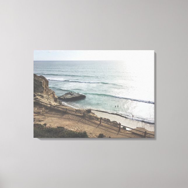Torrey Pines Beach Große Canvas Print Leinwanddruck (Vorderseite)