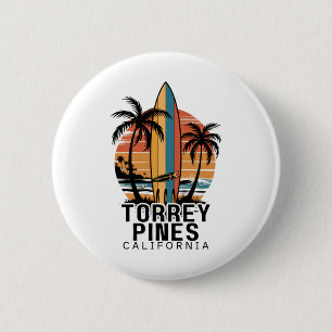 Torrey Pines Strand Kalifornien Surfen Surfer Button