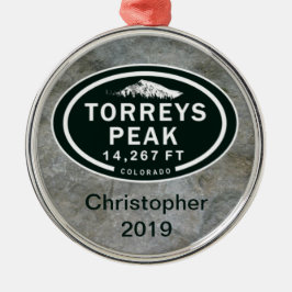 Torreys Peak 14.267 FT CO 14er Mountain Ornament