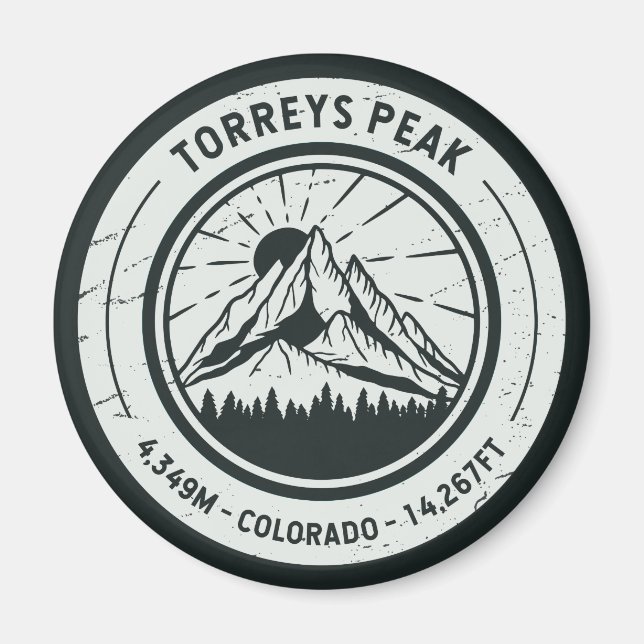 Torreys Peak Colorado Wandern Magnet (Vorne)