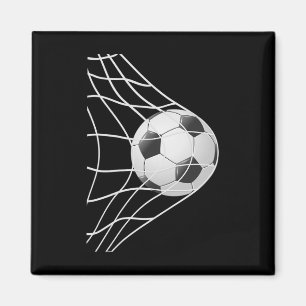 Torschuss Fußball Im Tor, Cooler Fußballspieler Magnet