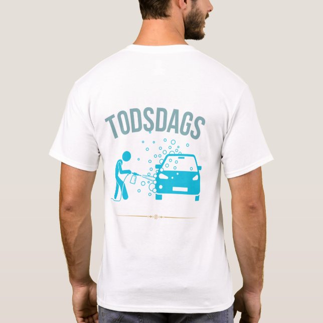 Torsdags Bil Tvätt & Rekond T-Shirt (Rückseite)