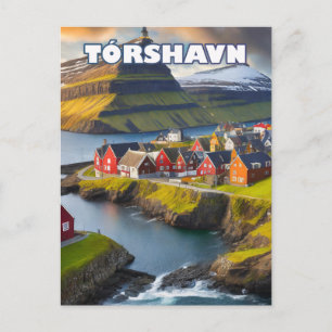 Tórshavn, wo sich die Wildnis verbreitet Postkarte