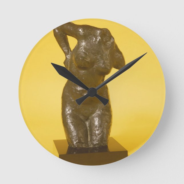 Torso (Bronze) Runde Wanduhr (Vorderseite)