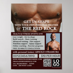 Torso, Personal Trainer, Gymnastikwerbung Poster