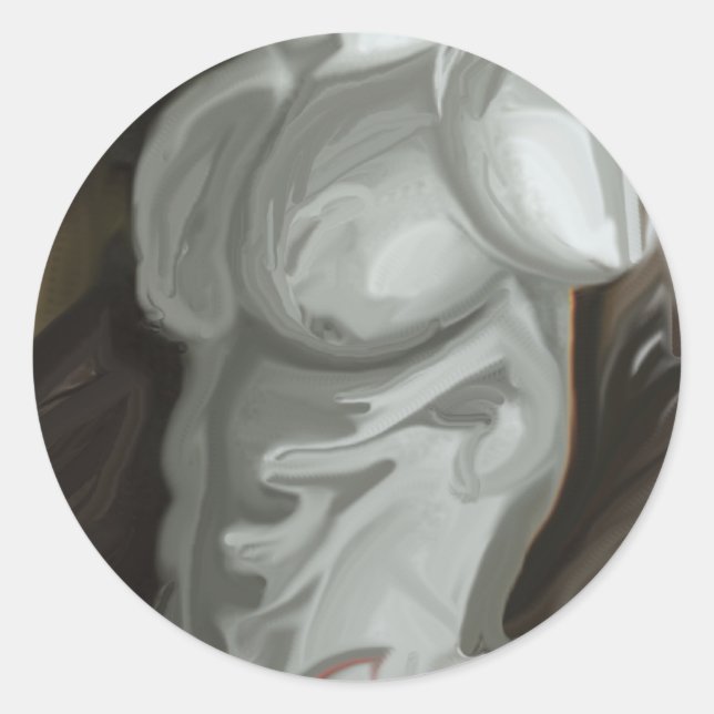 Torso Physique Skulpturen Runder Aufkleber (Vorderseite)