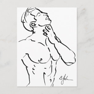 Torso Sketch Postcard Postkarte