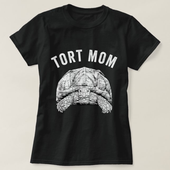 Tort Mama Sulcata Tortoise Mama African Spurred To T-Shirt (Design vorne)