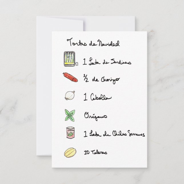 Tortas de Navidad / Christmas Mexican Sandwich Einladung (Vorderseite)