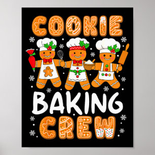 Torte Back Crew Weihnachten Lustiger Lebkuchen Lie Poster