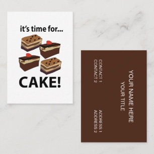 Torte Es ist Zeit für Torte Visitenkarte