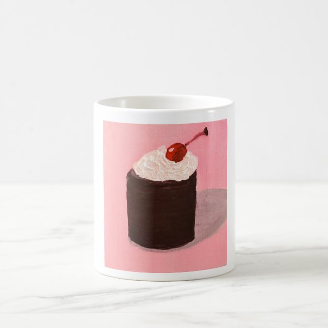Torte mit Kirsche obendrauf Kaffeetasse (Mittel)