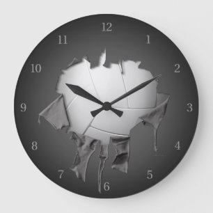 Torte Volleyball Dunkle Wand-Uhr Große Wanduhr