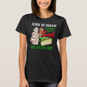 Torte zwischen dem Aussehen wie ein Snack und dem  T-Shirt
