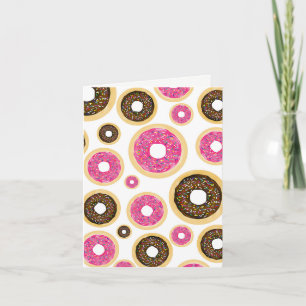Torten mit rosa und brauner Streusel Modern Geburt Karte