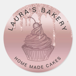 Torten & Süßigkeiten Cupcake Home Bäckerei Rustika Runder Aufkleber