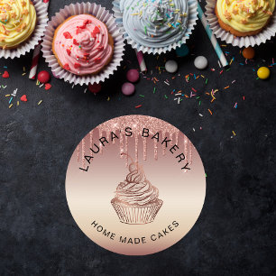 Torten & Süßigkeiten Cupcake Home Bäckerei Rustika Runder Aufkleber