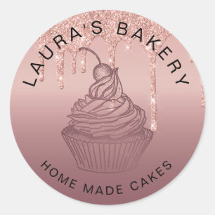 Torten & Süßigkeiten Cupcake Home Bäckerei Rustika Runder Aufkleber