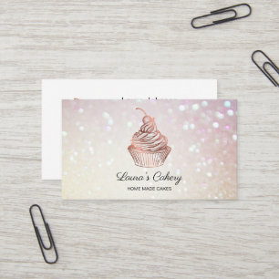Torten & Süßigkeiten Cupcake Home-Bäckerei Rustika Visitenkarte
