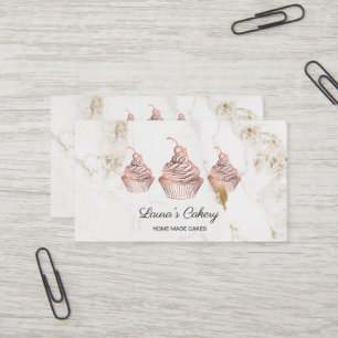 Torten & Süßigkeiten Cupcake Home-Bäckerei Rustika Visitenkarte