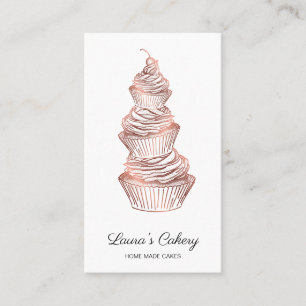 Torten & Süßigkeiten Cupcake Home-Bäckerei tropfen Visitenkarte
