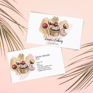 Torten & Süßigkeiten Cupcake Home-Bäckerei tropfen Visitenkarte