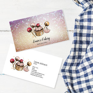 Torten & Süßigkeiten Cupcake Home-Bäckerei tropfen Visitenkarte