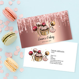 Torten & Süßigkeiten Cupcake Home-Bäckerei tropfen Visitenkarte