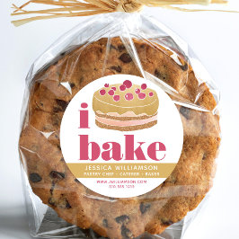 Tortenburgund Roter Koch Konditorgebäck Fett Typ Runder Aufkleber