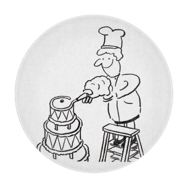 Tortenmacher dekorieren Riesenkuchen Schneidebrett (Vorderseite)